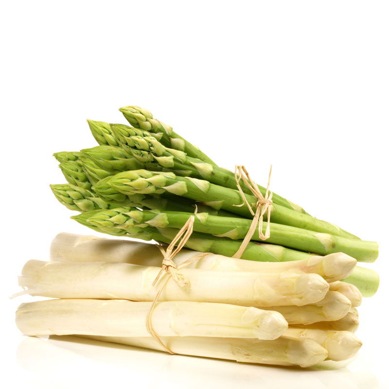 asparagi bianchi e verdi